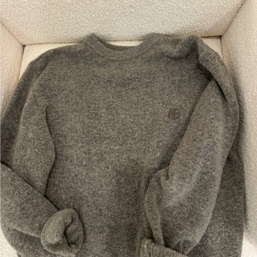 Anine Bing Charcoal Crewneck Sweater